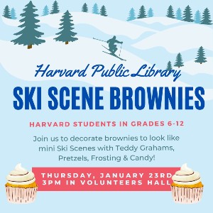 Ski scene brownies